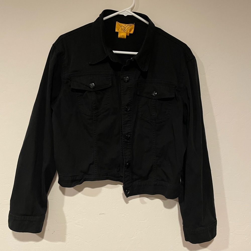 Black denim jacket